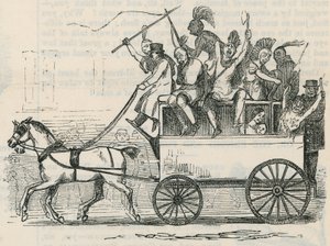 Indiens de la tribu Ojibbeway dans un bus londonien - English School
