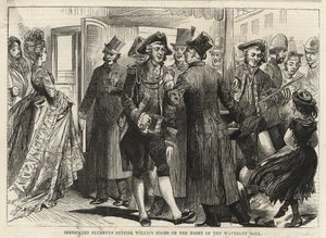 Valets ivres devant les salles de Willis la nuit du bal Waverley