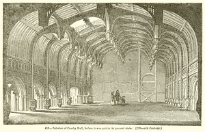 Intérieur de Crosby Hall, avant sa mise en état actuelle (XVe siècle) - English School
