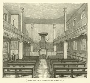 Intérieur de la chapelle Fetter-Lane (gravure)