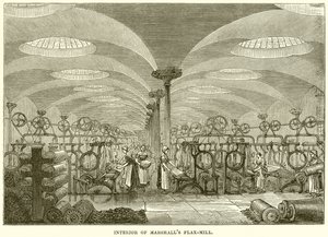 Intérieur de la filature de lin de Marshall