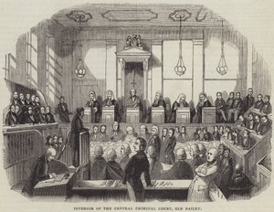 Intérieur de la Cour criminelle centrale, Old Bailey (gravure) - English School