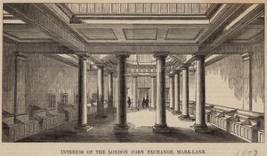 Intérieur de la Bourse aux grains de Londres, Mark Lane - English School