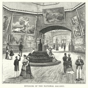 Intérieur de la galerie nationale (gravure)