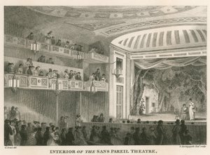 Intérieur du Théâtre Sans Pareil (Théâtre Adelphi), Londres - English School