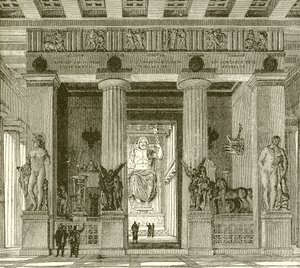 Intérieur du splendide temple de Zeus à Olympie - English School