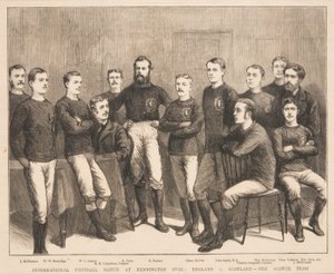 Match international de football au Kennington Oval : Angleterre contre Écosse - L