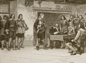 Entrevue entre Charles et le comte de Denbigh, illustration de Cassells Illustrated History of England