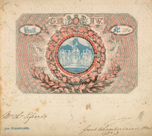 Invitation au couronnement de George IV en 1821 - English School