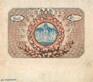 Invitation au couronnement de George IV en 1821 - English School