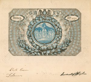 Invitation au couronnement de George IV en 1821 - English School