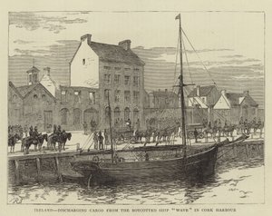 Irlande, déchargement de la Cargaison du Navire Boycotté « Wave » dans le Port de Cork - English School
