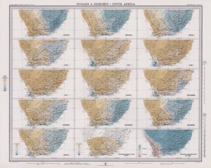 Isobares et isohyètes, Afrique du Sud
