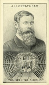 JH Greathead, bouclier de tunnelier (litho)