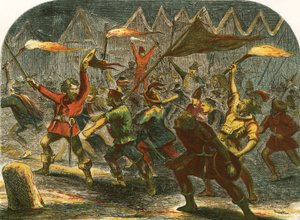 Jack Cade attaquant Londres la nuit - English School