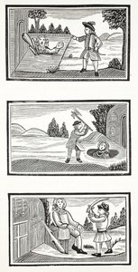 Jack et les Géants, illustration de Chap-books du XVIIIe siècle par John Ashton, pub. 1882 - English School
