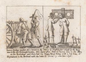 James Nailor, Quaker, assis deux heures sur le pilori à Westminster