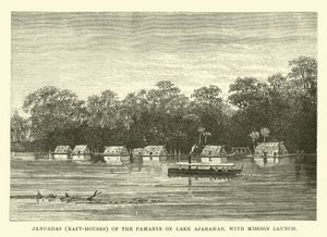 Jangadas (maisons sur radeau) des Pamarys sur le lac Ajarahan, avec lancement de mission - English School