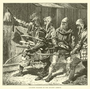 Soldats japonais en armure ancienne - English School