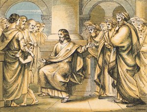 Jésus réprimande les scribes et les pharisiens - English School