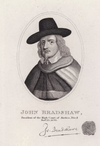 John Bradshaw, juge anglais qui fut président de la Haute Cour de justice pour le procès du roi Charles Ier en 1649