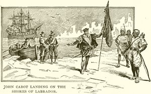John Cabot débarquant sur les côtes du Labrador - English School