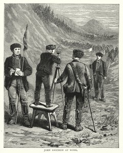 John Ericsson au travail (gravure)