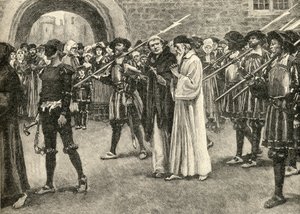 John Frith (1503-33) allant à son martyre - English School