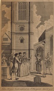 Tête de John Hayes exposée dans le cimetière de St Margarets