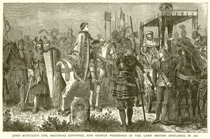 Le fils de Jean Hunyadi, Matthias Corvin, et Georges Podiebrad dans le camp devant Spielberg en 1468