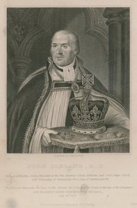 John Ireland, qui a tenu la couronne lors du Couronnement de Sa Majesté le Roi George IV - English School