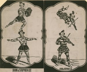 John Lee et Stephen Lee, acrobates et musiciens de cirque - English School