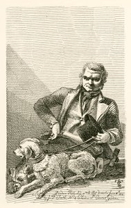 John MacNally, du comté de Tyrone, avec ses deux chiens Boxer et Rover - English School