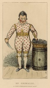 Joseph Grimaldi en Clown dans Harlequin et Friar Bacon - English School