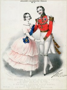 Les célèbres polkas de Jullien No.9: La Polka de la Reine et du Prince Albert par M. et N. Hanhart - English School