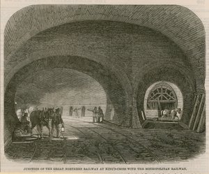 Jonction du Great Northern Railway à Kings Cross avec le Metropolitan Railway - English School