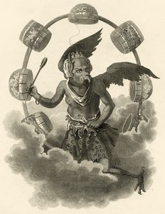 Jupiter, une idole des Chinois, illustration de The World: or the present State of the Universe, par Cavendish Pelham, publié à Londres - English School