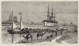 Kantarah, sur le canal de Suez (gravure) - English School