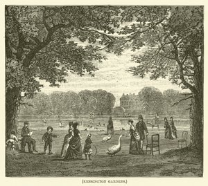 Kensington Gardens (gravure) - English School