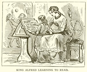 Le roi Alfred apprenant à lire