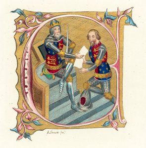 Roi Édouard III et Prince Édouard - English School