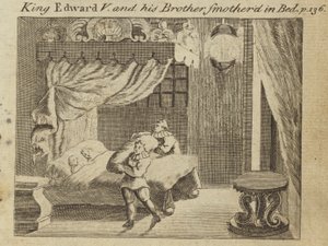 Le roi Édouard V et son frère étouffés dans leur lit - English School