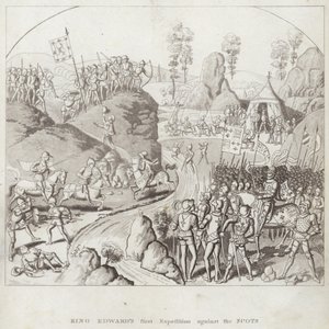 Première expédition du roi Édouard contre les Écossais - English School