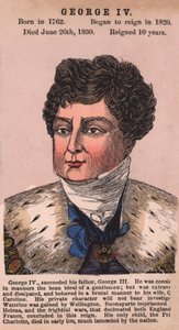Roi George IV (gravure en couleur)