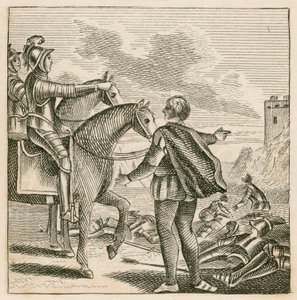 Le roi Henri V inspectant le champ de bataille après la défaite des Français à Azincourt