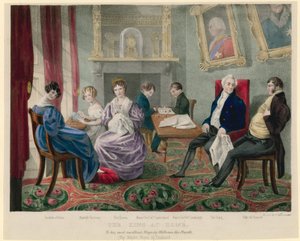 Le Roi Guillaume IV chez lui avec sa famille