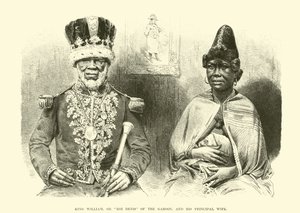 Roi William, ou roi Denis du Gabon, et sa principale épouse