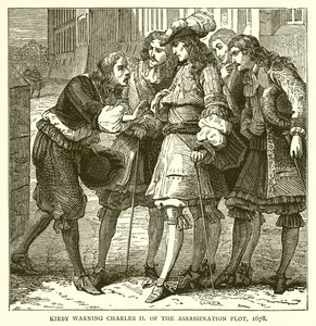 Kirby avertissant Charles II du complot d