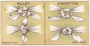 Nœuds, no.6 de la série Premiers Secours des cartes de cigarettes Willss, 1913