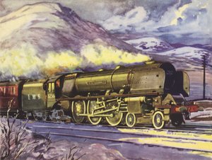 Régions LM et S, Princess Coronation Class No 6256, Sir William Stanier, FRS (lithographie couleur)
